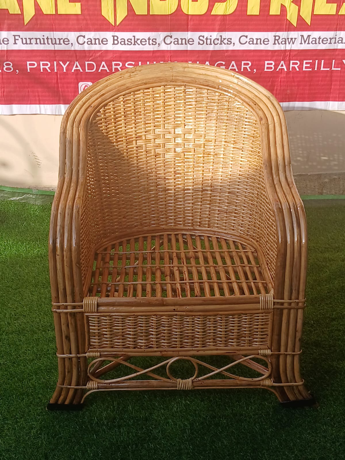 Bamboo Cane Sofa Chair for Living Room, Balcony, Garden, Indoor & Outdoor Use – Stylish, Durable & Eco-Friendly