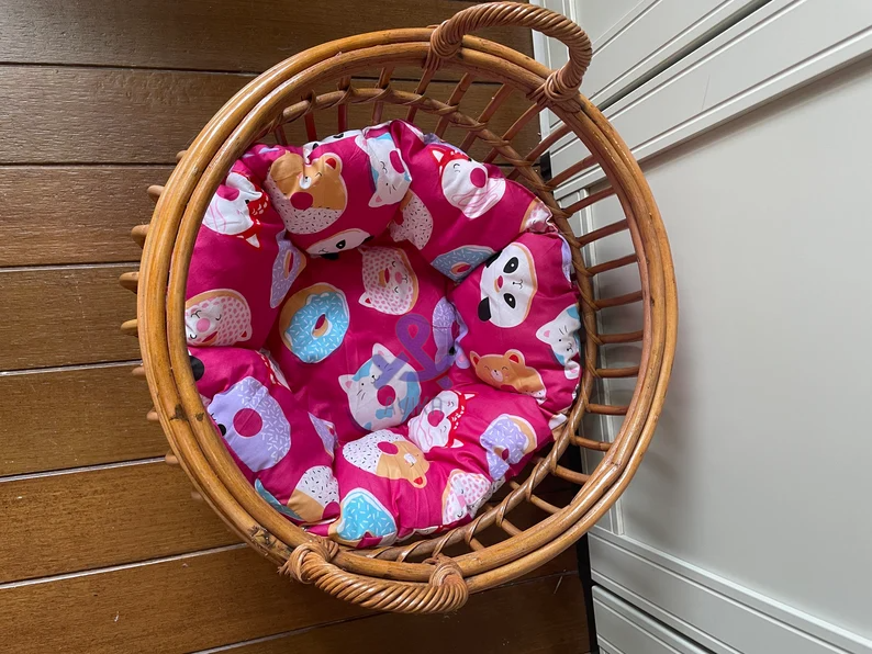 Rattan Cane Cat Basket, Perfect bed for your little pet at home.