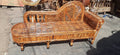 Cane Sofa Couch, Diwan, Settee, Sofa cum Bed with Cushion (3-Seater) - HEART