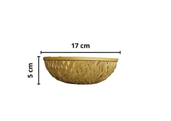 Handmade Small Bamboo Basket for Wedding and Daily Use Purpose (10 pcs)Size 7 inch