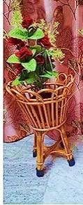 Bamboo cane planter stand for home, balcony, garden, Flower Pot Stand (pack of 2)