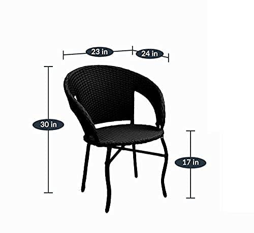 Garden Patio Seating Chair Outdoor Balcony Garden (Black)