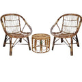 Cane Rattan Prince Chair Set for Home, Office, Garden & Balcony with Table (Set of 2 with Table)