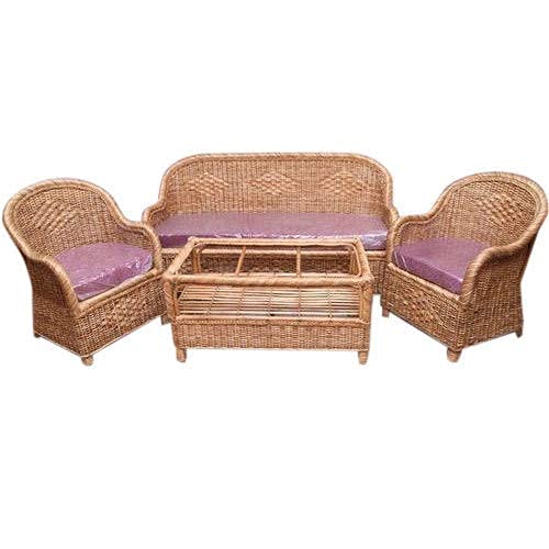 Cane Weaving Sofa Set with Table