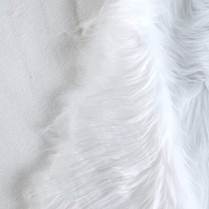 Fur Rug for Photography for Baby Background (1meter)-White (Photo Posing Props)