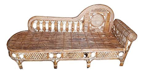 Cane Setty/Diwan with Cushion – Elegant Comfort, Handcrafted Excellence