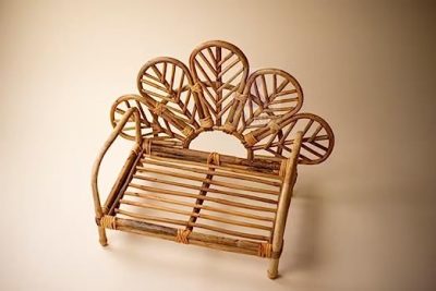 Bamboo Cane Flower Posing Basket – Perfect for Newborn & Baby Photography