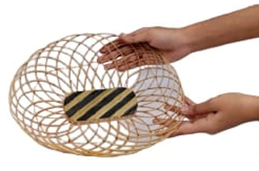 Bamboo Oval Basket for Festival Gift Packing, Dry Fruit Basket, Fruit Basket, Wedding Baskets, Dinning Table basket, Size :-12 x 10 inch (Pack of 5)