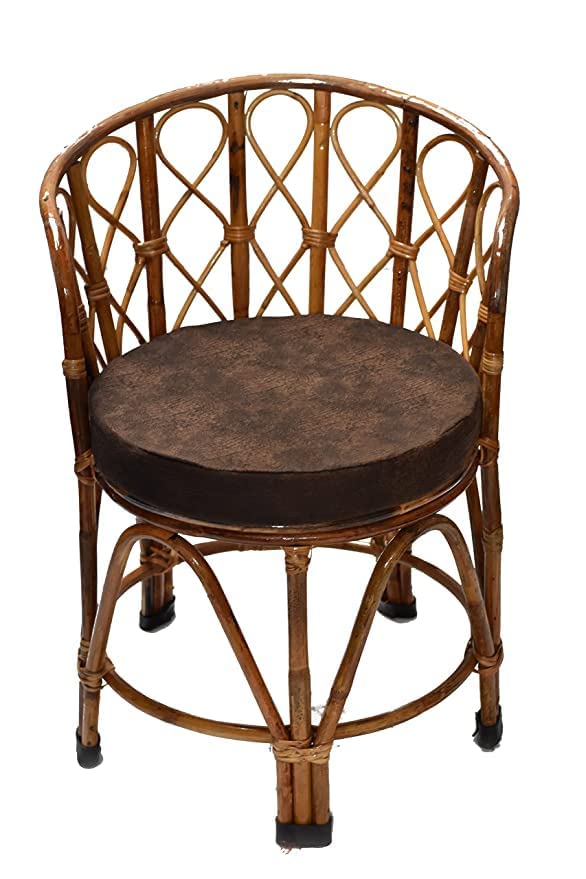 Elegant Bamboo Cane Chair Set – Ideal for Living Room, Garden, Porch & More (Set of 4)