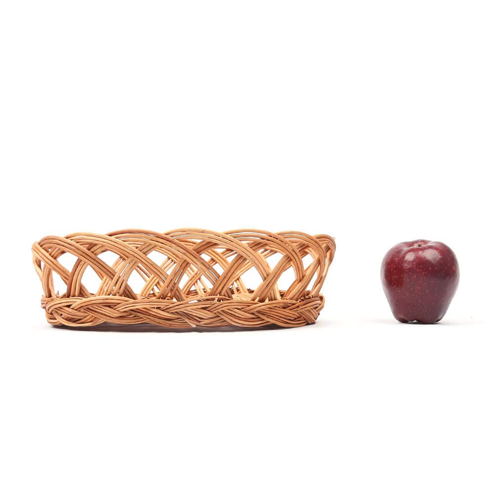Cane Oval Basket for Festival Gift Packing, Dry Fruit Basket, Fruit Basket,Storage Baskets, Wedding Baskets, Dinning Table basket, Napkin Basket(Pack of 2)