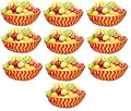 Bamboo Basket for Home, Kitchen, Vegetable & Fruit Storage, Roti Storing, Gift Packaging (Pack of 10)