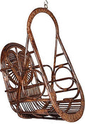 Rattan Cane Swing Chair with Patterned Heart for Kids and Adults