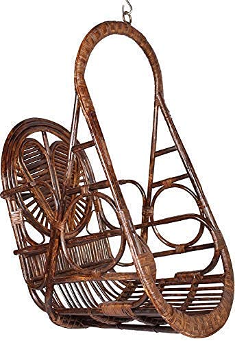 Rattan Cane Swing Chair with Patterned Heart for Kids and Adults