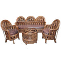 Cane Sofa Set with Table - Furniture for Home
