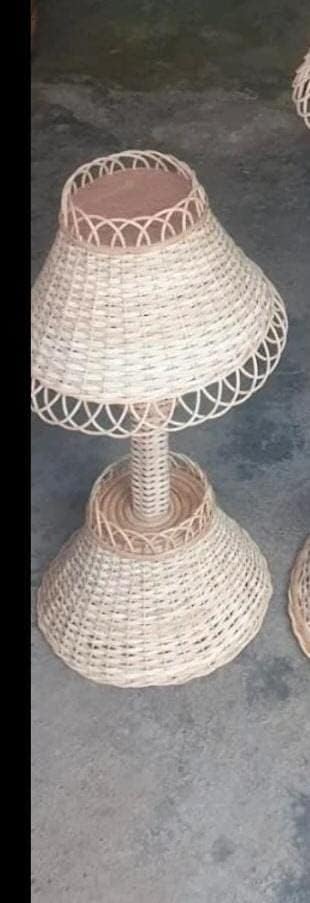 Bamboo Cane Table Lamp Shade for Living Room, Bedroom,Bedside Lamp Side Table Lamp for Living Room & Bedroom (Without Bulb) Pack of 1
