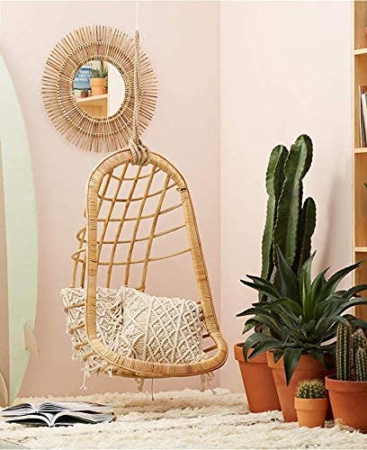 Cane Jhula Jali | Brown | Swing Chair | Handicraft & Eco-Friendly for Balcony