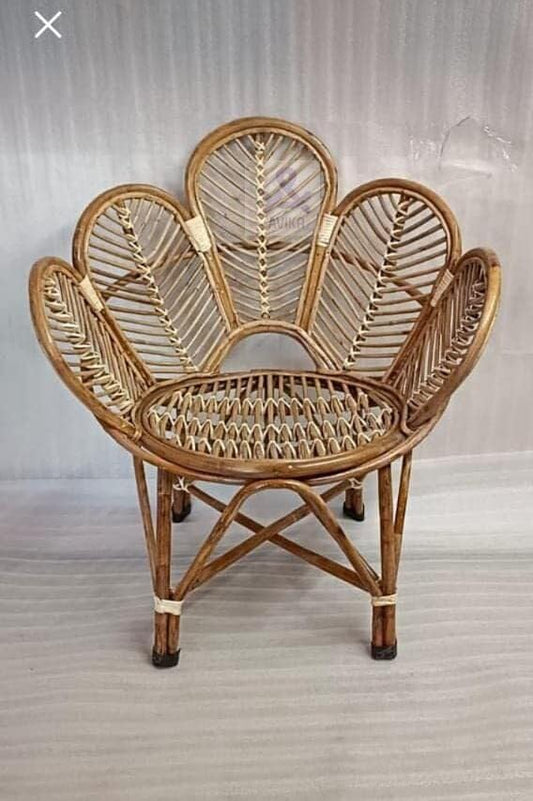 Bamboo Cane Chair for Living Room, Lawn, Restaurant, Studio, Cafe with Cushion