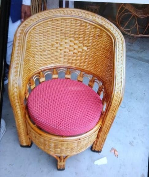 Cane Bamboo Sofa Chair,Kursi for Garden ,Terrace , Living Room, Dining Room, Cafe, Pubs, Bars, Restaurants, Indoor / Outdoor, Lawn, Cafeteria, Balcony