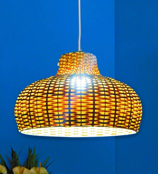 Lamp shade Made Of Bamboo Rattan Cane, Hanging Light, Pendent Ceiling Light, Indoor Outdoor Lighting