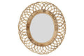 Cane Oval Shape Mirror for Wall Mount