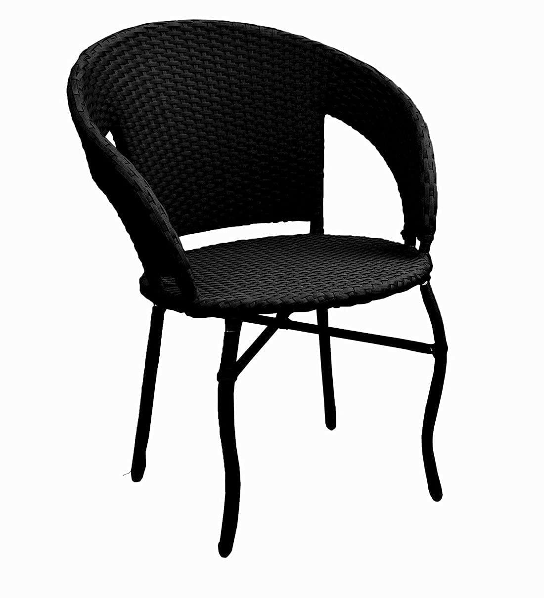 Garden Patio Seating Chair Outdoor Balcony Garden (Black)