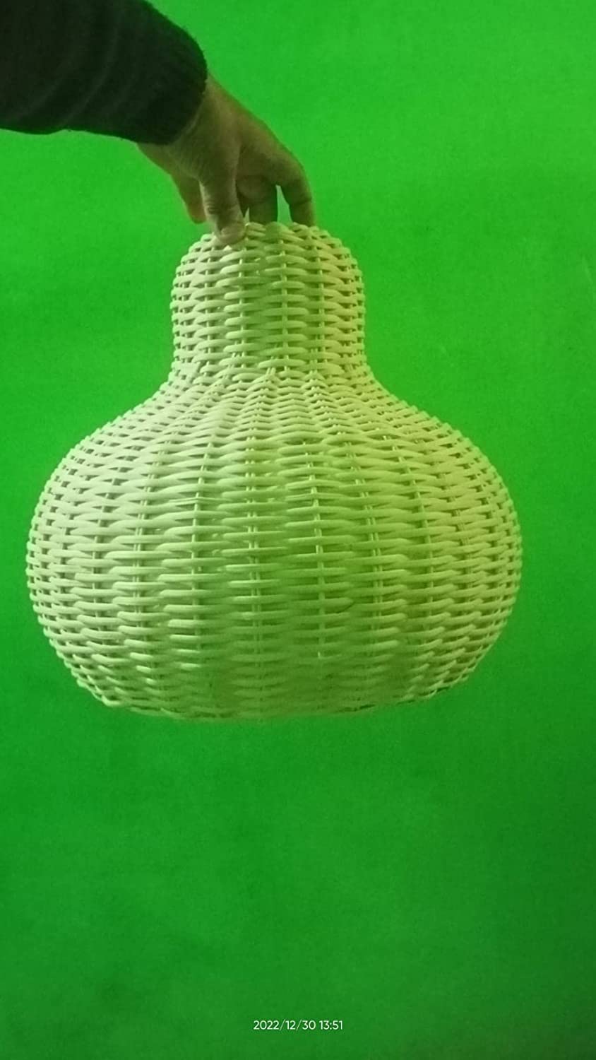 Rattan Cane Ceiling Light Hanging Lamp Shade, Indoor Outdoor Lighting (umberlla)