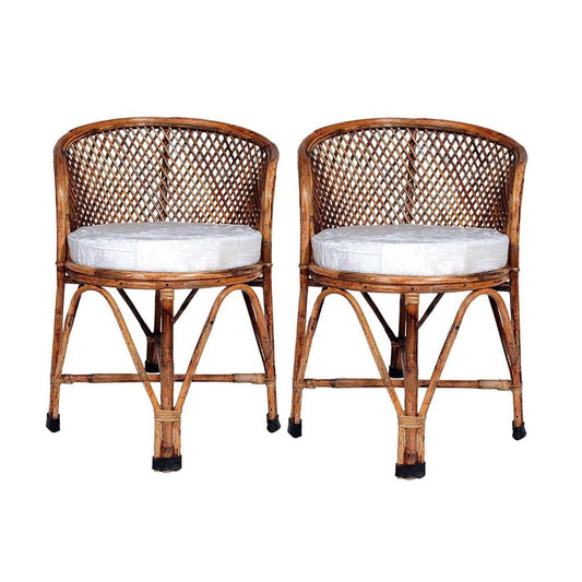 Bamboo Chairs | Kursi | Garden Chairs | Chairs for Living Room, Home, Dining Room, Bedroom, Kitchen, Office, Outdoor & Garden | Dust Free | (Set of 2)