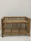 Bamboo Cane Wooden Shoe Rack(2 Tier) Slipper Stand Utility Stand Bookshelf Space Saving Shelf for Home Kitchen