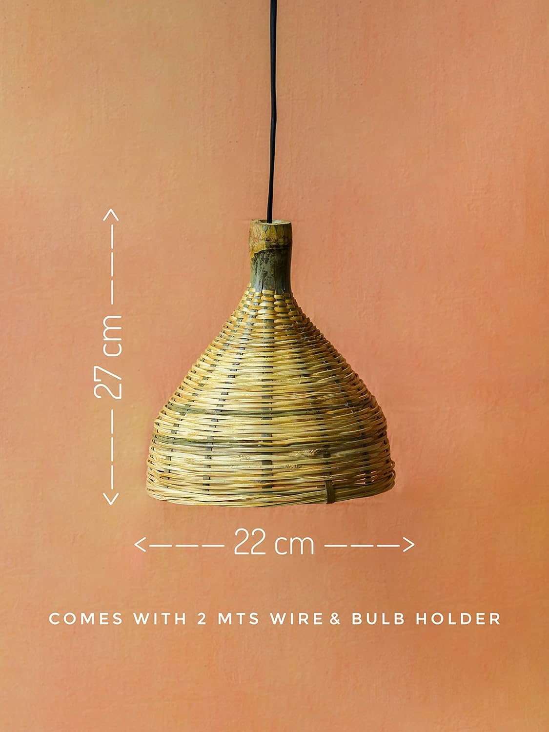 Bamboo Hanging Lamp Shade for Dining Room, Living Room, Corrido, Bar, Restaurant, Coffee house,Ceiling Lamp Shade