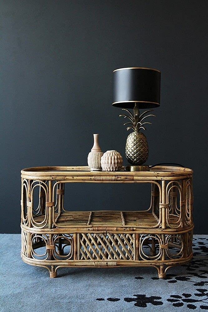 Cane Table, Coffee Table,Tea Table, Serving Table, Center Table for Living Room(Glass not Included)