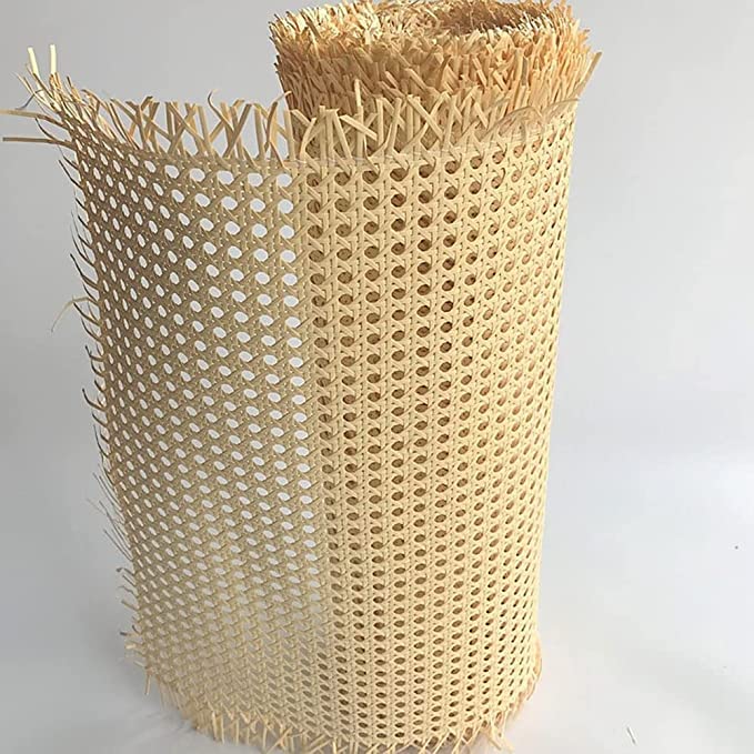 PVC Plastic Cane Webbing Mat Roll - Durable, Versatile Cane Mesh for Home Furniture & DIY Projects(18inch*144 inch)