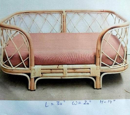 Bamboo Cane PET Bed for Dogs,Cats with Foam