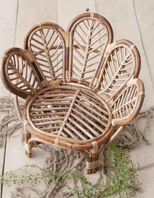 Cane Chair Baby Basket Photography Photoshoot,Newborn Baby Photo Prop Chair,Newborn Photography Chair,Wooden Basket for Baby Photoshoot