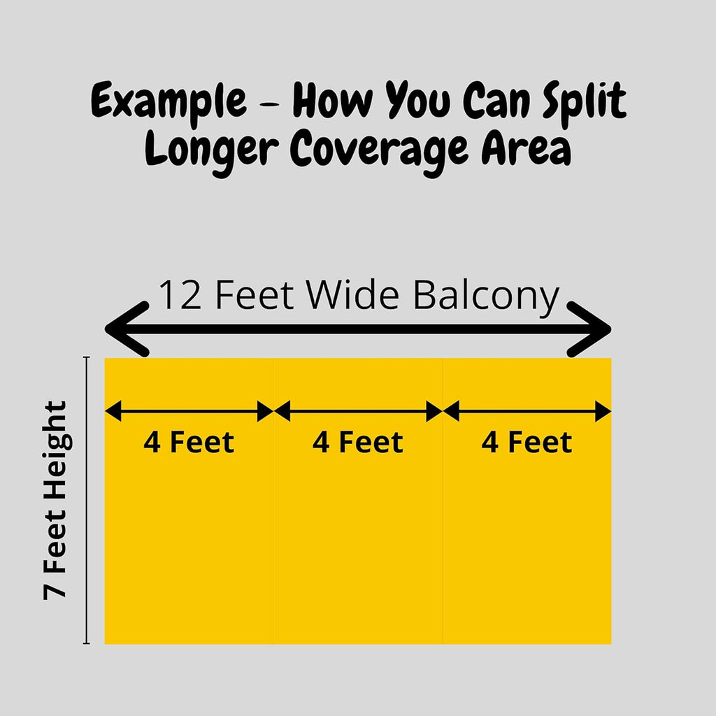 Bamboo Chick Blinds, Balcony Blinds For Sun Protection, Chick/Curtain for Balcony, Windows, Outdoors, Door, Kitchen (5 Feet Width X 5 Feet Height)