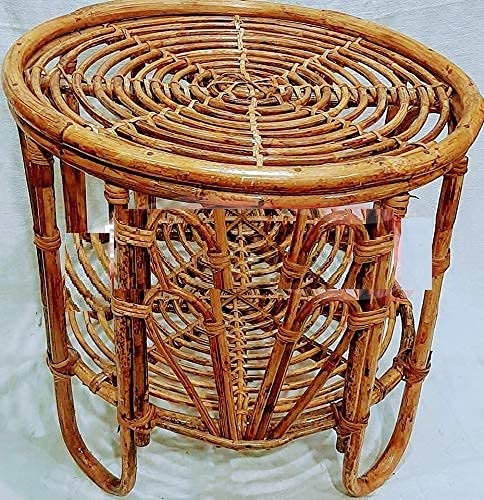 Cane Chair Set for Balcony, Lawn, Indoor & Outdoor with Table (4 Chairs + 1 Table)