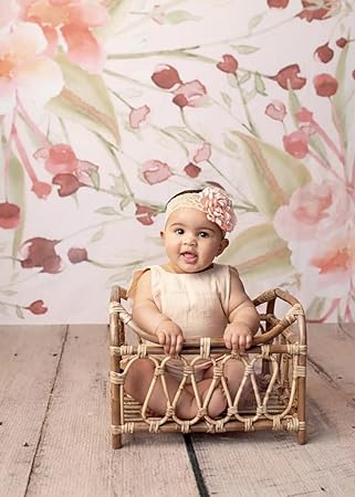 Bamboo Cane Rattan Posing Chair for Newborns, Sitter, Newborn Baby Chair, Wooden Chair for Baby