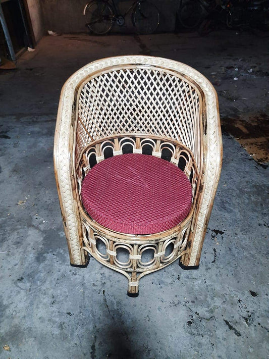 Cane Bamboo Sofa Chair,Kursi for Garden ,Living Room, Dining Room, Bedroom, Office, Outdoor,Cafe,Restaurant Balcony