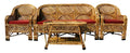 Cane Sofa Set with Table (Type - 3 Sitter + 2 No. Single Chair + 1 Center Table)