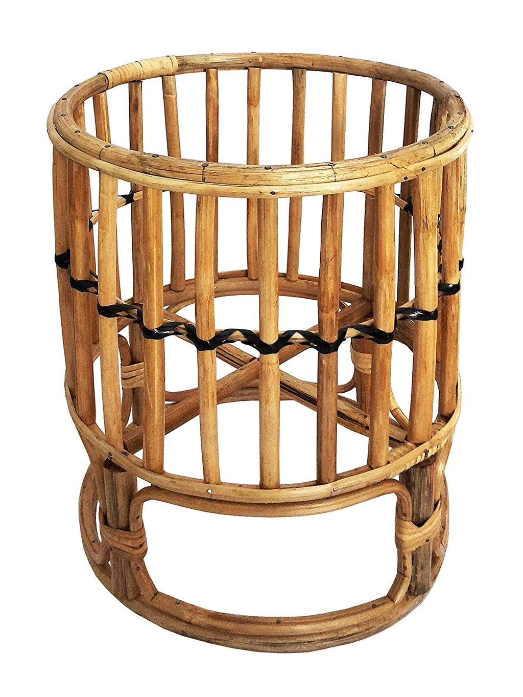 Cane Rattan Indoor Outdoor Planter Stand for Home and Office Decor (Pack of 2)