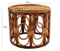 Elegant Cane Stool with Cushion – Perfect for Home, Garden, Living Room, Café & Restaurant (Pack of 1)