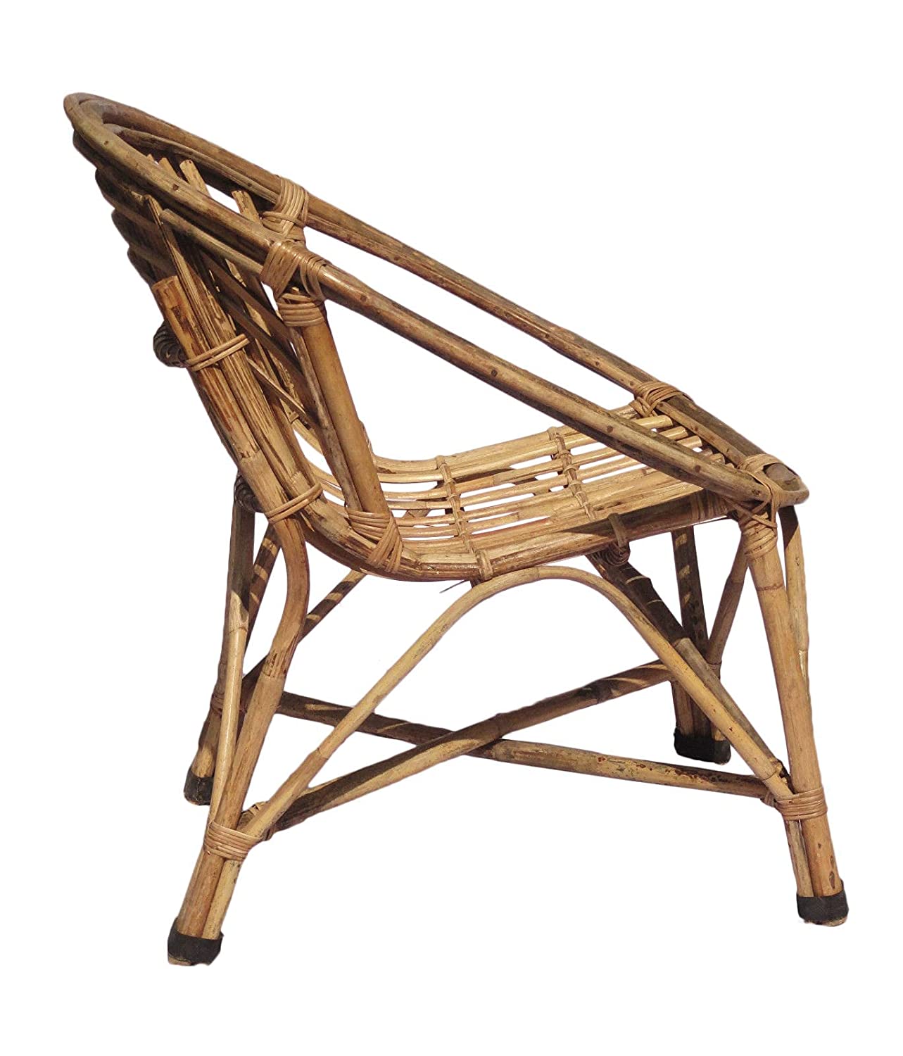Cane Lawn Chair with Cushion | Handcrafted Round Chair