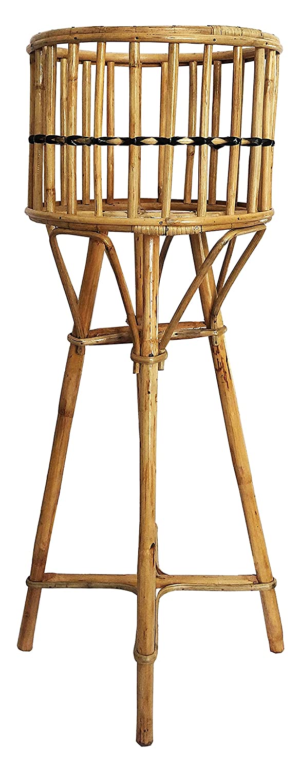 Bamboo Cane Planter Stand Nature Handcrafted for Living Room For Decor, Balcony,outdoor,indoor