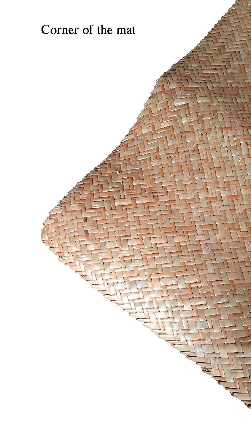 Rectangular Rattan Double/Triple Natural Weaving Cane Mats for Sleeping (Brown, Medium)