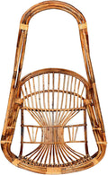 Rattan Cane Swing Chair with Cushion & Hanging Chain for Kids and Adults