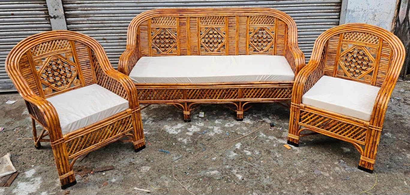 Cane Sofa Set With Table For Home, Office, Living Room, Balcony, Garden, Indoor&Outdoor(model cp)
