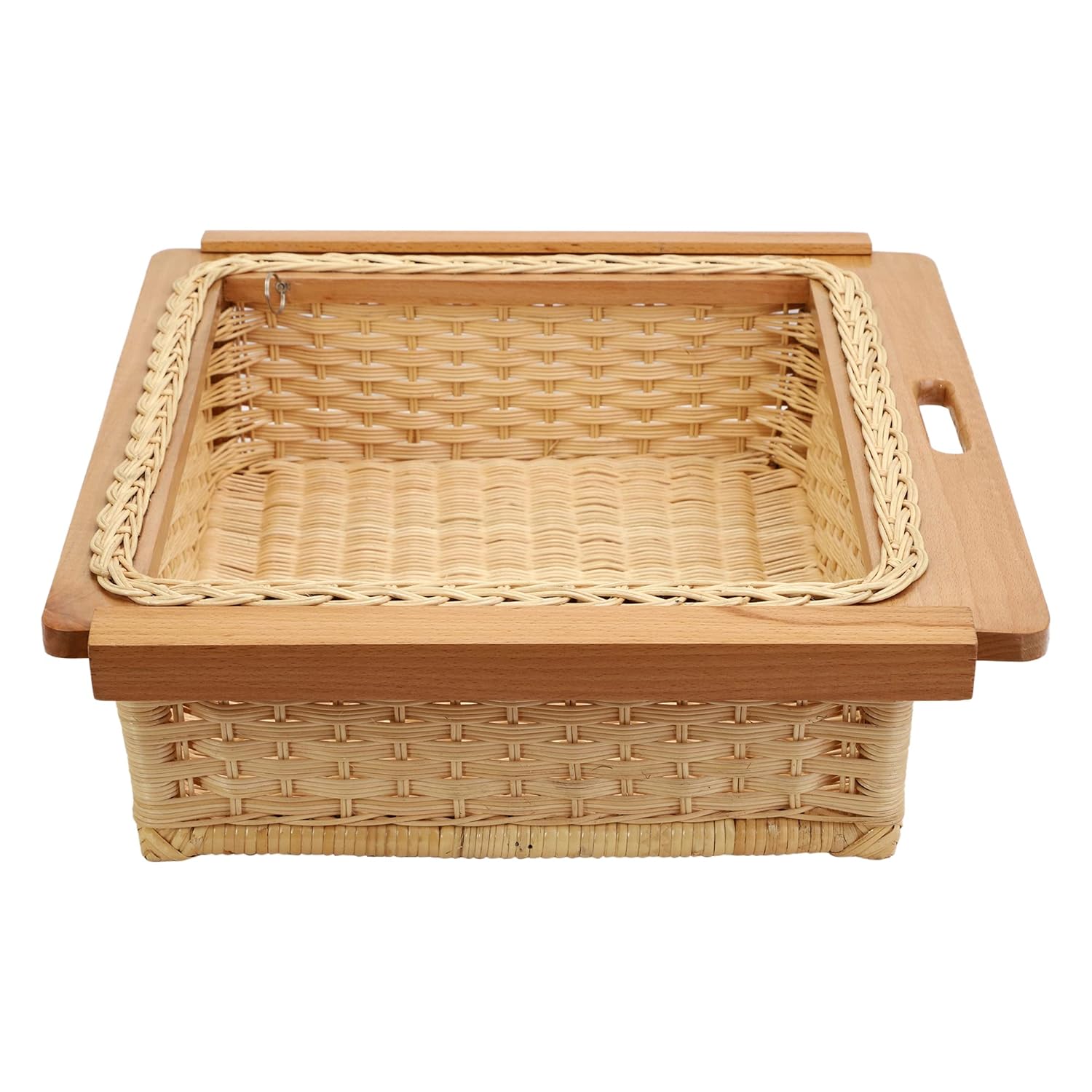 Bamboo Cane Basket For Modular Kitchen | Food Storage Basket, Basket For Onion, Potato, Food Storage Basket - 16x8x20 Inch