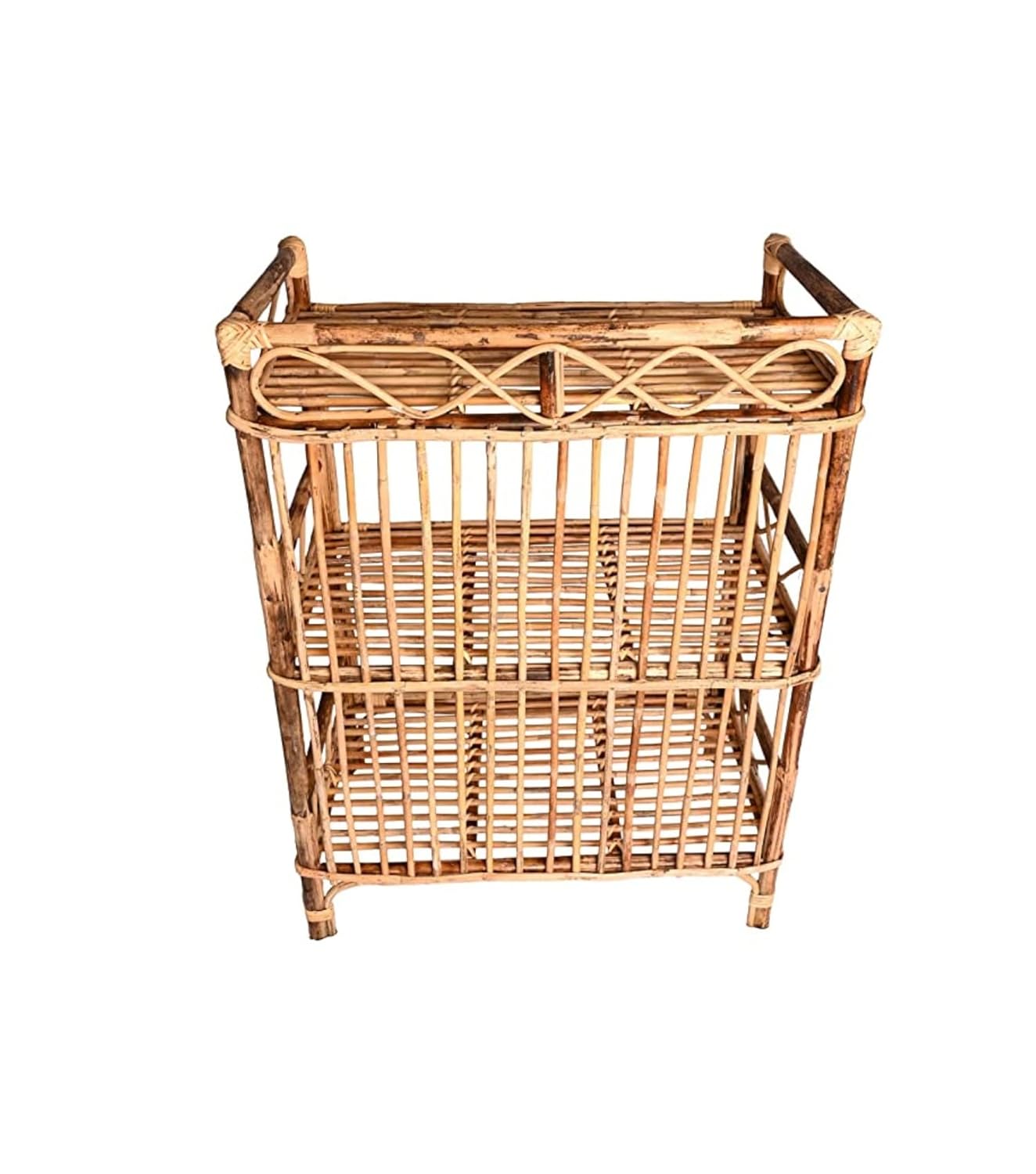 Cane Books Rack, Shoe Rack, Cloth Rack, Multipurpose Rack (3 Shelf Rack)
