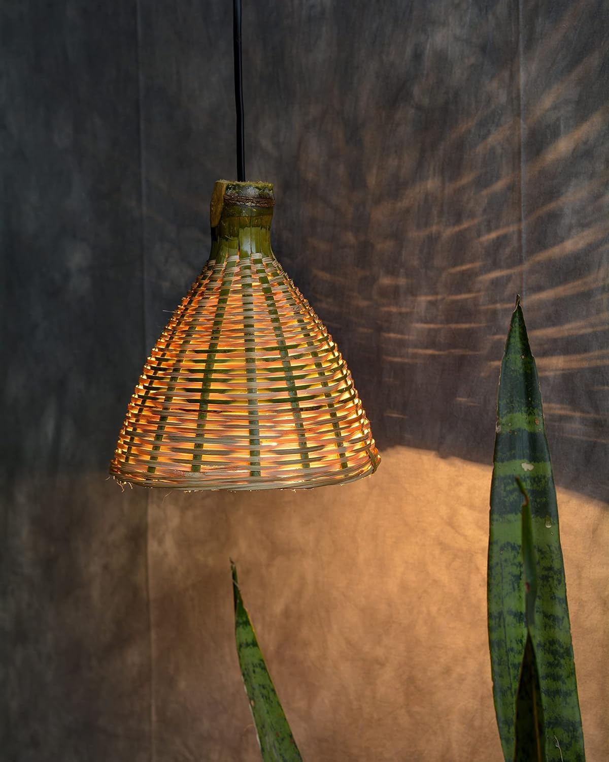 Bamboo Hanging Lamp Shade for Dining Room, Living Room, Corrido, Bar, Restaurant, Coffee house,Ceiling Lamp Shade
