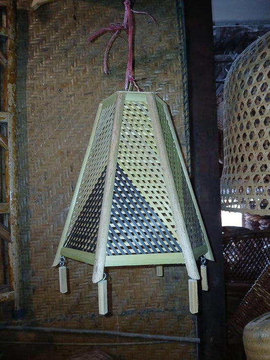 Bamboo Pendant Lamp Shade for Home, Bars, Restaurants & Coffee Houses