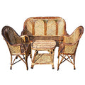 Cane Sofa Set with Table (Type - 3 Sitter + 2 No. Single Chair + 1 Center Table)